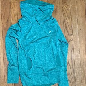 Teal Head High Neck Pullover